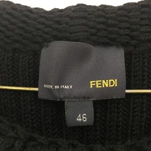 Knit Vintage Ballon Sleeves FENDI sweater black